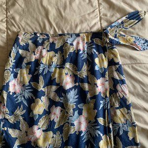 Charter Club Floral Wrap Skirt, Size 8